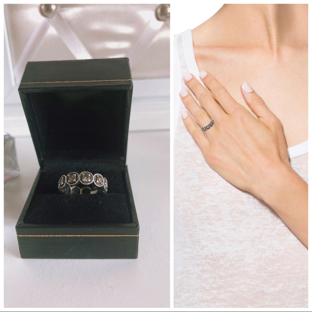 Sara Weinstock Isadora Black Gold Diamond Band